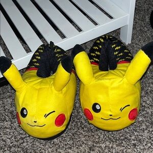 Yellow Pikachu Slippers